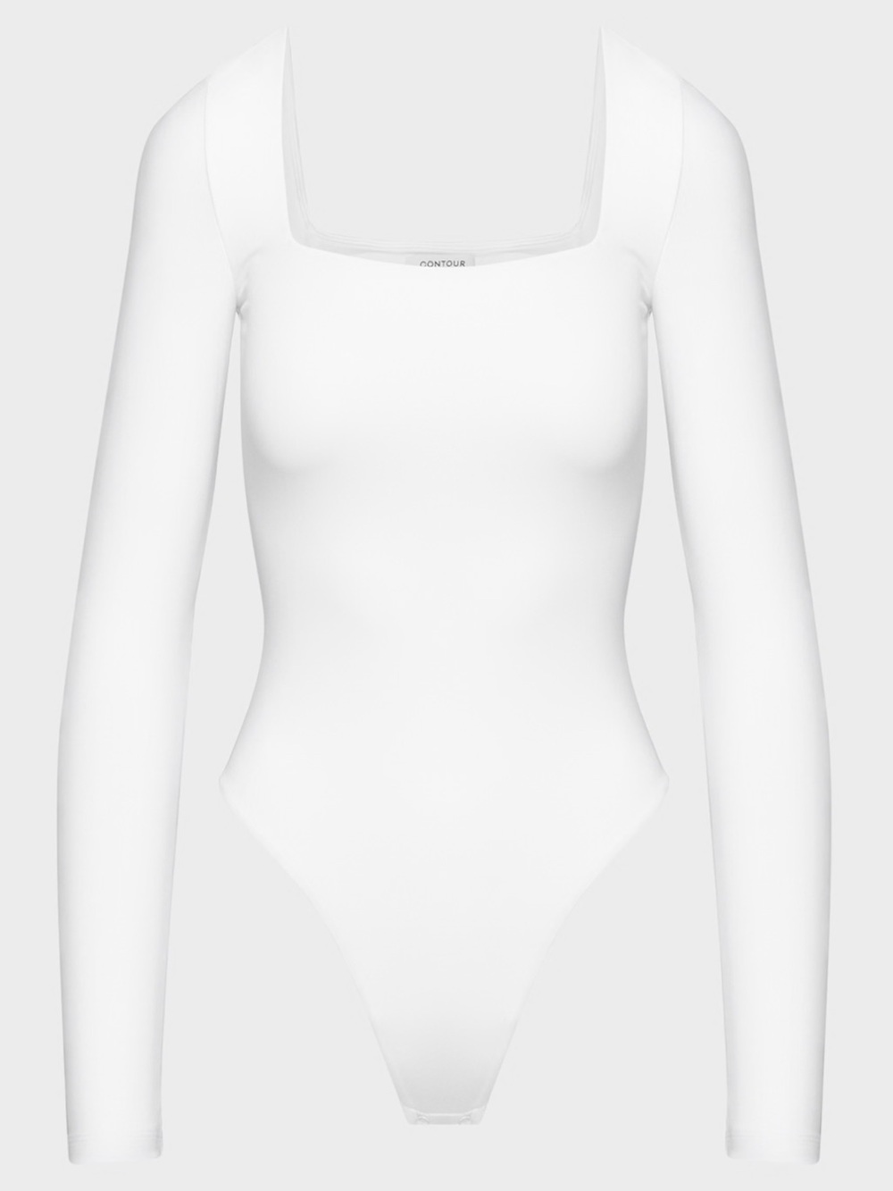 Aritzia Babaton Square Neck Long Sleeve White Bodysuit